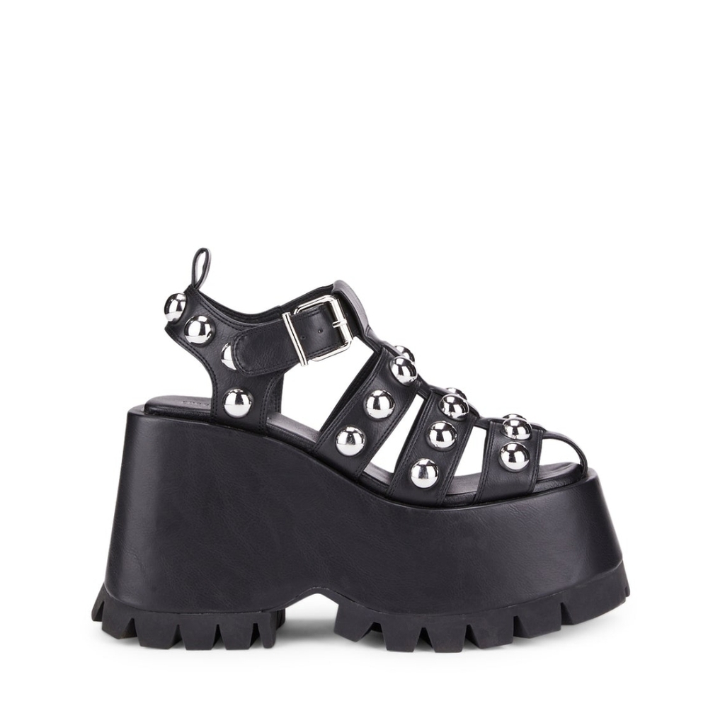 Current Mood Black Platform Sandals - Picture 4 of 9